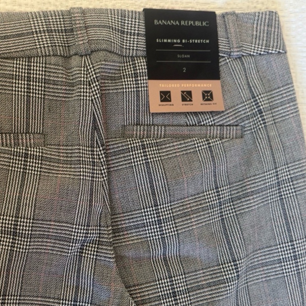 NWT Banana Republic Sloan Fit Plaid Ankle Pants – Size 2R